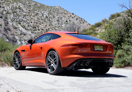 A side view of the Jaguar F TYPE-R, one of GAYOT's Top Muscle Cars